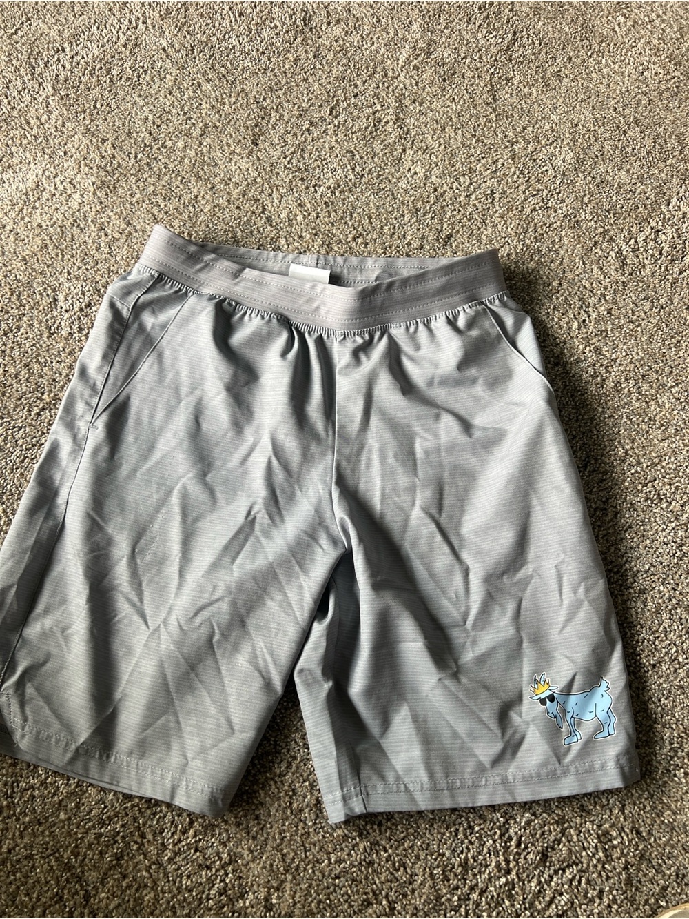 GOAT USA kids Gray Athletic Shorts. Dry Moisture Wick
